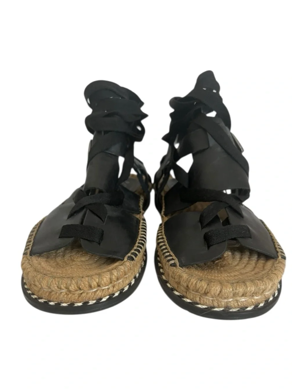 Matisse Gladiator Black Lace Up Espadrilles Sandals Size 10M - Picture 7 of 11